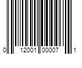 Barcode Image for UPC code 012001000071