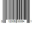 Barcode Image for UPC code 012005000541