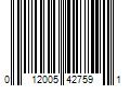 Barcode Image for UPC code 012005427591