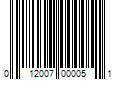 Barcode Image for UPC code 012007000051