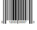 Barcode Image for UPC code 012033000070