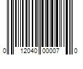 Barcode Image for UPC code 012040000070