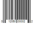 Barcode Image for UPC code 012050000022