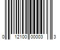 Barcode Image for UPC code 012100000033