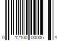 Barcode Image for UPC code 012100000064