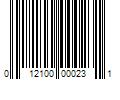 Barcode Image for UPC code 012100000231