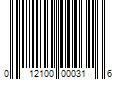 Barcode Image for UPC code 012100000316