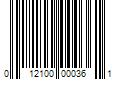 Barcode Image for UPC code 012100000361