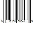 Barcode Image for UPC code 012100000415