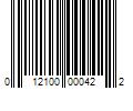 Barcode Image for UPC code 012100000422