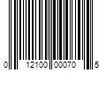 Barcode Image for UPC code 012100000705