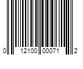 Barcode Image for UPC code 012100000712