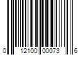 Barcode Image for UPC code 012100000736