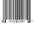 Barcode Image for UPC code 012100000811