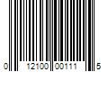 Barcode Image for UPC code 012100001115. Product Name: 