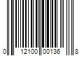 Barcode Image for UPC code 012100001368