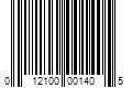 Barcode Image for UPC code 012100001405