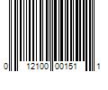 Barcode Image for UPC code 012100001511