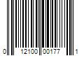 Barcode Image for UPC code 012100001771