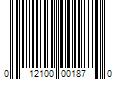 Barcode Image for UPC code 012100001870