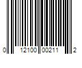 Barcode Image for UPC code 012100002112. Product Name: 