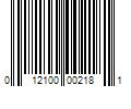 Barcode Image for UPC code 012100002181