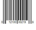 Barcode Image for UPC code 012100002198