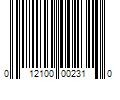 Barcode Image for UPC code 012100002310