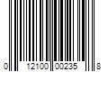 Barcode Image for UPC code 012100002358