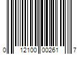 Barcode Image for UPC code 012100002617