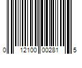 Barcode Image for UPC code 012100002815