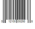 Barcode Image for UPC code 012100002938