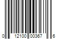 Barcode Image for UPC code 012100003676