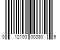 Barcode Image for UPC code 012100003805