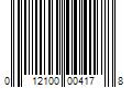 Barcode Image for UPC code 012100004178