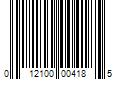 Barcode Image for UPC code 012100004185