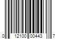 Barcode Image for UPC code 012100004437