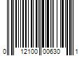 Barcode Image for UPC code 012100006301