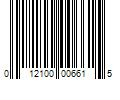 Barcode Image for UPC code 012100006615