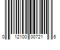 Barcode Image for UPC code 012100007216. Product Name: 