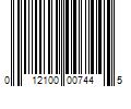 Barcode Image for UPC code 012100007445