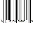 Barcode Image for UPC code 012100007605