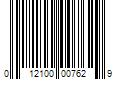 Barcode Image for UPC code 012100007629