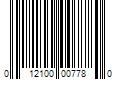 Barcode Image for UPC code 012100007780