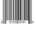 Barcode Image for UPC code 012100007919