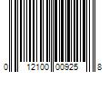 Barcode Image for UPC code 012100009258