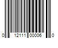 Barcode Image for UPC code 012111000060