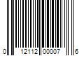 Barcode Image for UPC code 012112000076