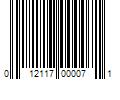 Barcode Image for UPC code 012117000071