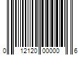 Barcode Image for UPC code 012120000006